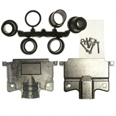 17E165750 by Amphenol ICC (Commercial Products) - CONNECTOR BACKSHELL 50POS 180DEG SHLD