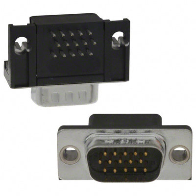 17EBH-015-P-AM-0-10 by Amphenol ICC (Commercial Products) - CONNECTOR D-SUB HD PLUG 15P R/A SLDR