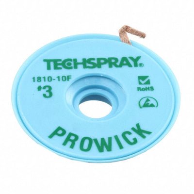 1810-10F by Techspray - DESOLDER BRAID ROSIN 0.075"" 10