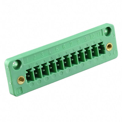 1829426 by Phoenix Contact - TERM BLK HEADER 11POS GREEN
