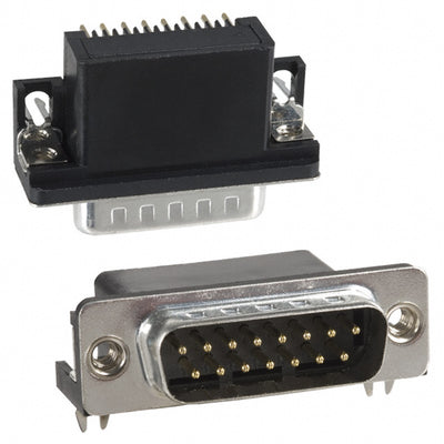 183-015-112-531 by NorComp Inc. - CONNECTOR D-SUB PLUG 15POS R/A SLDR