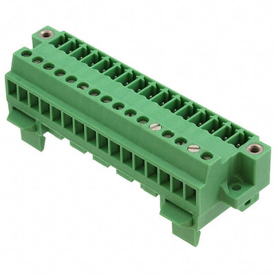 1833014 by Phoenix Contact - TERM BLK PLUG 16POS 27.8MM GREEN
