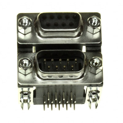 189-009-313R571 by NorComp Inc. - CONNECTOR D-SUB PLUG/RCPT 9P R/A SLDR