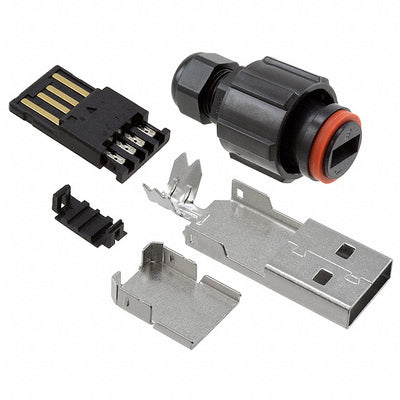 1954637-1 by TE Connectivity AMP Connectors - CONNECTOR PLUG USB2.0 TYPEA 4POS SLD