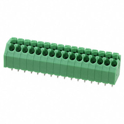 1985108 by Phoenix Contact - TERM BLOCK 16POS 45DEG 3.5MM PCB