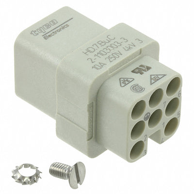 2-1103003-3 by TE Connectivity AMP Connectors - INSERT FEMALE 7POS+1GND CRIMP