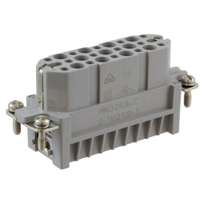 2-1103109-3 by TE Connectivity AMP Connectors - INSERT FEMALE 25POS+1GND CRIMP