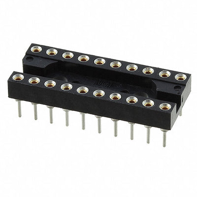 2-1571551-6 by TE Connectivity AMP Connectors - CONNECTOR IC DIP SOCKET 20POS GOLD