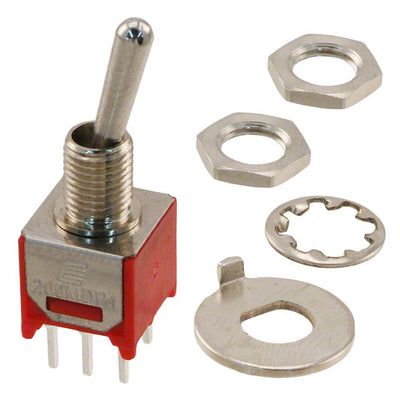 200MDP1T1B1M2QEH by E-Switch - SWITCH TOGGLE DPDT 3A 120V