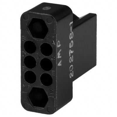 202758-1 by TE Connectivity AMP Connectors - CONNECTOR 6POS BLACK PNL MNT