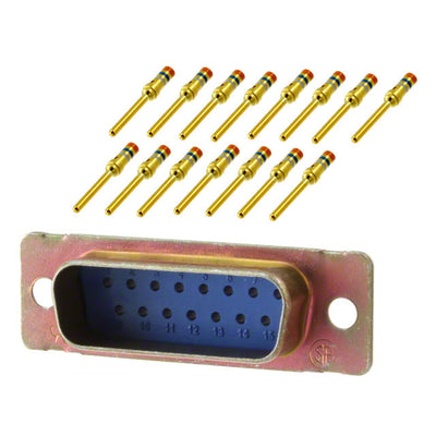 205558-2 by TE Connectivity Aerospace, Defense and Marine - CONNECTOR D-SUB PLUG 15POS CRIMP