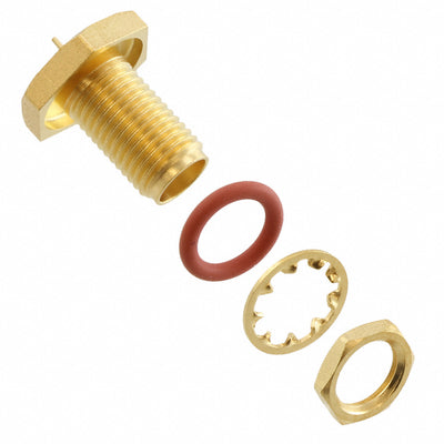 1053086-1 by TE Connectivity AMP Connectors - CONNECTOR SMA RCPT STR 50 OHM SOLDER