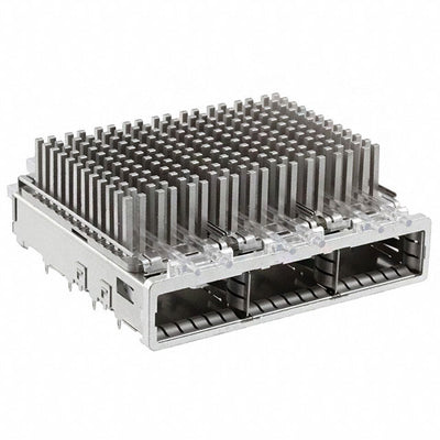 2057042-3 by TE Connectivity AMP Connectors - CONNECTOR QSFP+ CAGE 1X3 W/HSINK R/A