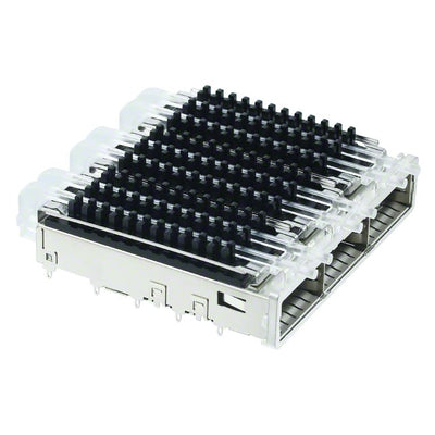 2057042-9 by TE Connectivity AMP Connectors - CONNECTOR QSFP+ CAGE 1X3 W/HSINK R/A