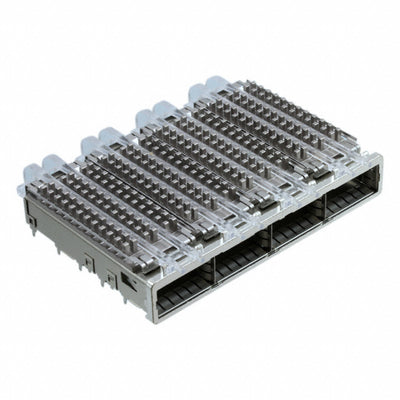 2057183-2 by TE Connectivity AMP Connectors - CONNECTOR QSFP+ CAGE 1X4 W/HSINK R/A