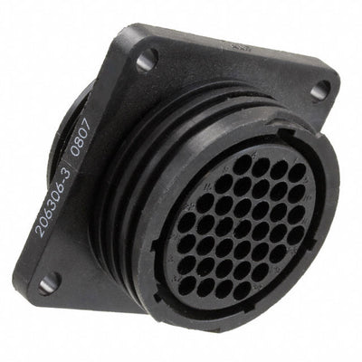 206306-3 by TE Connectivity AMP Connectors - CONNECTOR RECPT HSG FMALE 37POS PNL MT