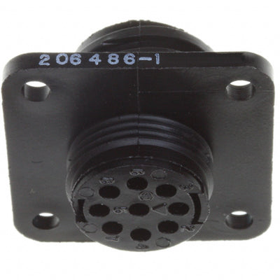 206486-1 by TE Connectivity AMP Connectors - CONNECTOR RECPT HSNG MALE 9POS PNL MNT