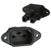 206637-1 by TE Connectivity AMP Connectors - PWR ENT RCPT IEC320-C14 PNL CRMP
