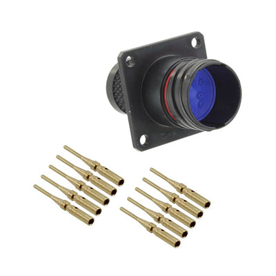 2102343-2 by TE Connectivity Aerospace, Defense and Marine - CONNECTOR RECPT MALE 8POS GOLD CRIMP