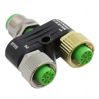 21033219400 by HARTING - CONNECTOR Y-ADPT 5P-5/5P M-F/F INLINE