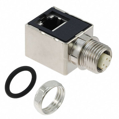 21033814401 by HARTING - ADAPTER M12 RJ45 CAT 5A ANGLED