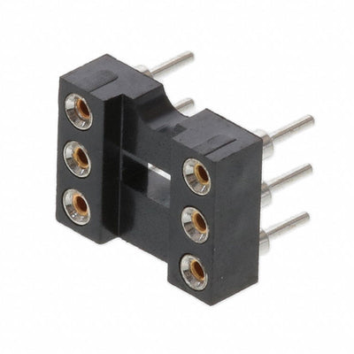 211-1-06-003 by CNC Tech - CONNECTOR IC DIP SOCKET 6POS GOLD
