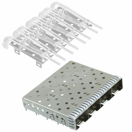 2110069-1 by TE Connectivity AMP Connectors - CONNECTOR SFP+ CAGE 1X4 PRESS-FIT R/A