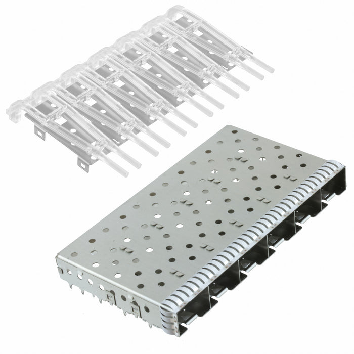 2110742-1 by TE Connectivity AMP Connectors - CONNECTOR SFP+ CAGE 1X6 PRESS-FIT R/A