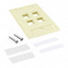 2111011-1 by TE Connectivity AMP Connectors - FACEPLATE SNGL GANG 4PORT ALMOND