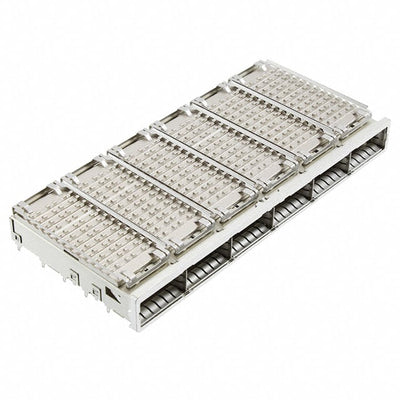 2143330-1 by TE Connectivity AMP Connectors - CONNECTOR QSFP+ CAGE 1X6 W/HSINK R/A