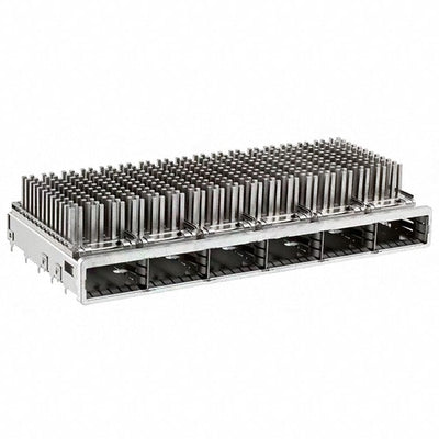 2143330-3 by TE Connectivity AMP Connectors - CONNECTOR QSFP+ CAGE 1X6 W/HSINK R/A