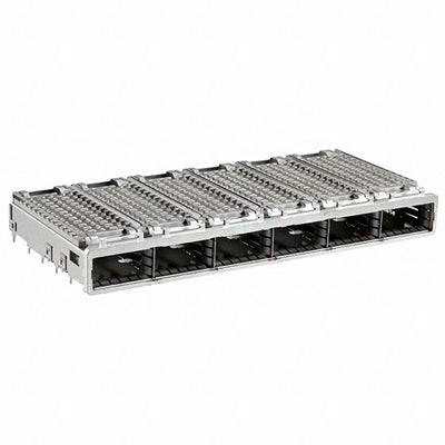 2143331-1 by TE Connectivity AMP Connectors - CONNECTOR QSFP+ CAGE 1X6 W/HSINK R/A