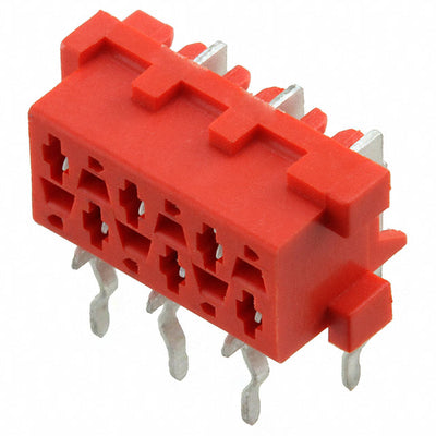 215460-6 by TE Connectivity AMP Connectors - CONNECTOR RECPT 6POS 0.1 TIN PCB R/A
