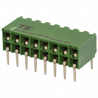 216604-8 by TE Connectivity AMP Connectors - CONNECTOR RECPT 16POS 0.1 GOLD PCB R/A