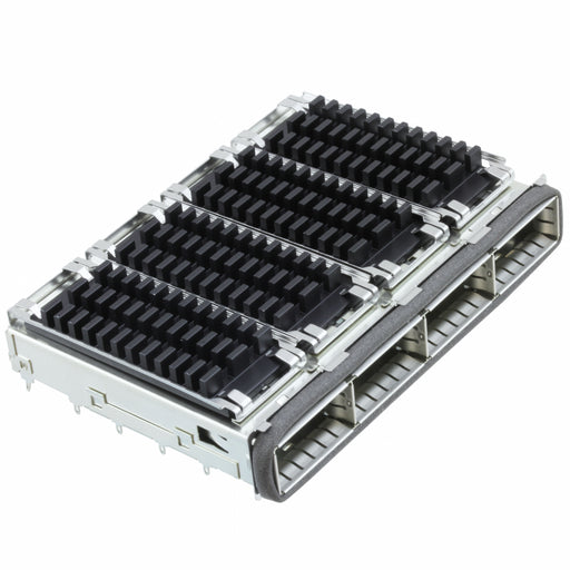 2170287-8 by TE Connectivity AMP Connectors - CONNECTOR QSFP+ CAGE 1X4 W/HSINK R/A