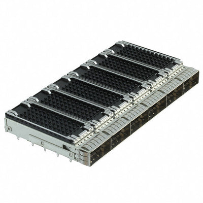 2170707-2 by TE Connectivity AMP Connectors - CONNECTOR QSFP28 CAGE 1X6 W/HSINK R/A