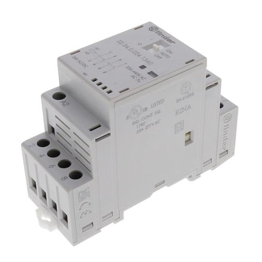 22.34.0.024.1340 by Finder Relays, Inc. - MODULAR CONTACTOR, 4PST-NO 25A,