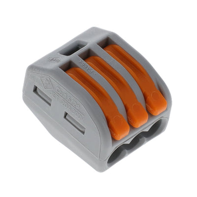 222-413/VE00-2500 by WAGO Corporation - SPLICE LEVER 28-12 AWG 3POS