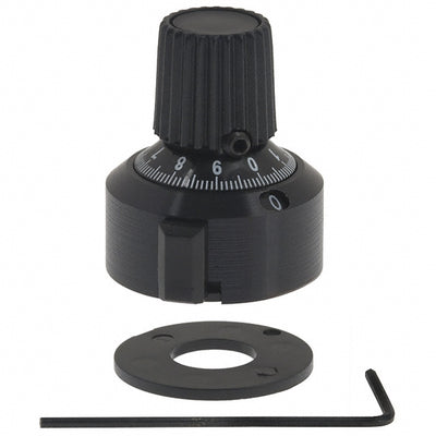 3412 by Kilo International - DIAL 20 TURN POS BRAKE BLK ALUM