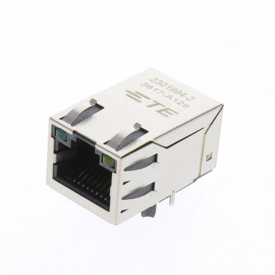 2301994-2 by TE Connectivity AMP Connectors - CONNECTOR JACK 1PORT 100 BASE-T PCB