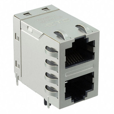 2301997-4 by TE Connectivity AMP Connectors - CONNECTOR JACK 2PORT 1000 BASE-T PCB