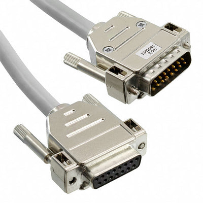 2302065 by Phoenix Contact - CABLE ASSY DB15 SHIELDED GRAY 1M