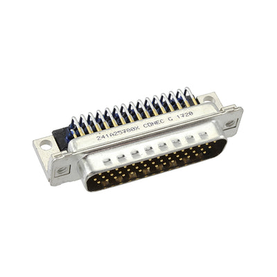 241A25780X by Conec - CONNECTOR D-SUB HD PLUG 44P R/A SLDR