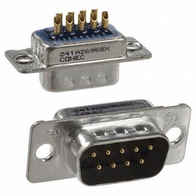 241A26960X by Conec - CONNECTOR D-SUB PLUG 9POS SLDR CUP