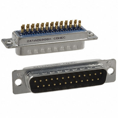 241A26980X by Conec - CONNECTOR D-SUB PLUG 25POS SLDR CUP