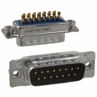 241A27130X by Conec - CONNECTOR D-SUB PLUG 15POS SLDR CUP