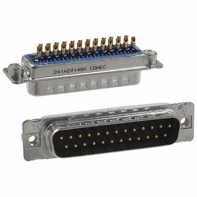 241A27140X by Conec - CONNECTOR D-SUB PLUG 25POS SLDR CUP