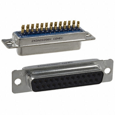 242A26880X by Conec - CONNECTOR D-SUB RCPT 25POS SLDR CUP