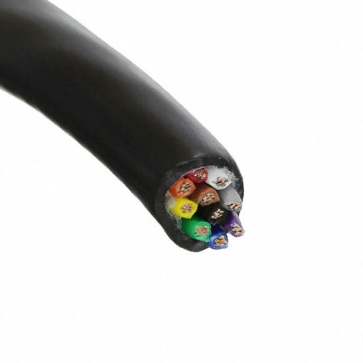 25110 BK199 by Alpha Wire - CABLE 10COND 22AWG BLK SHLD FEET