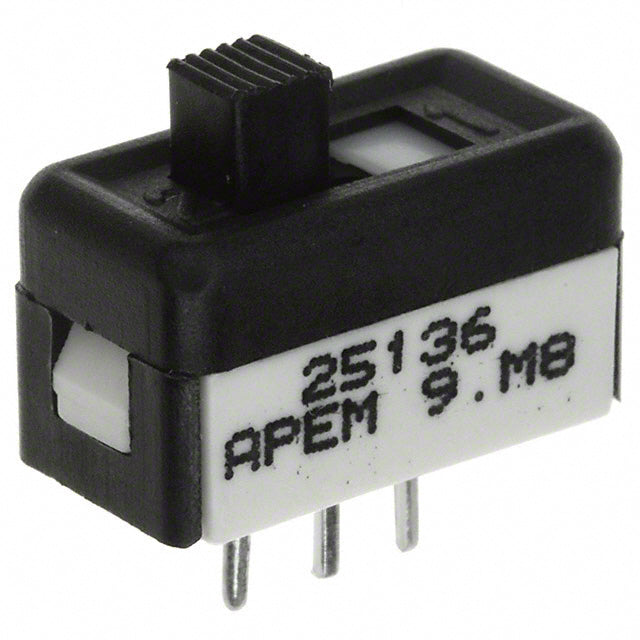 25136NAH by APEM Inc. - SWITCH SLIDE SPDT 4A 125V